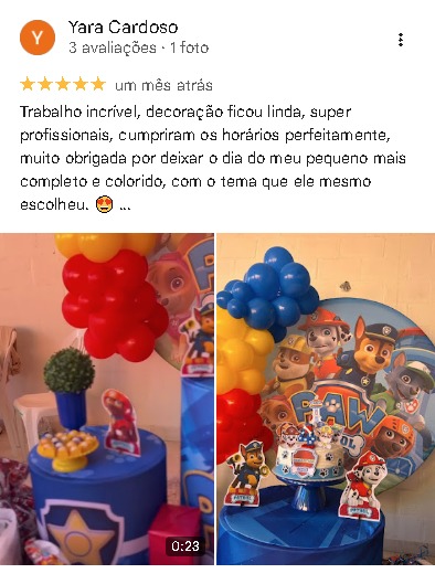 Avaliacao Yara Cardoso - 5 estrelas